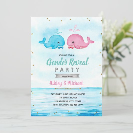 鯨の性別の明示パーティの招待状 招待状 (スタンド正面)