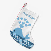 鯨の愛 スモールクリスマスストッキング (正面 (吊り時))