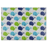 鯨の模様、かわいいクジラ、海獣 カッティングボード (正面)