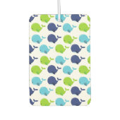 鯨の模様、かわいいクジラ、海獣 カーエアーフレッシュナー (正面)