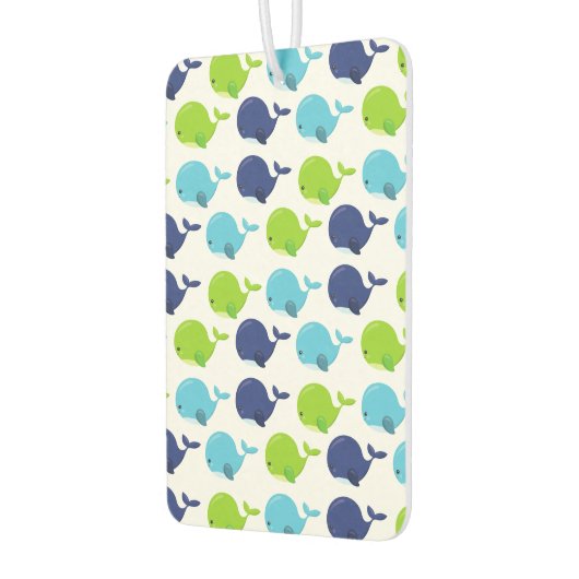 鯨の模様、かわいいクジラ、海獣 カーエアーフレッシュナー (左)