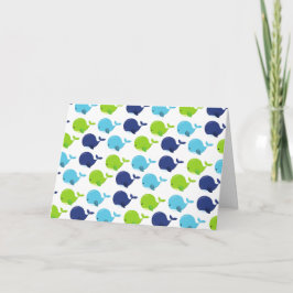 鯨の模様、かわいいクジラ、海獣 カード