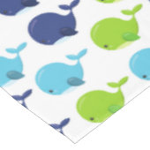 鯨の模様、かわいいクジラ、海獣 テーブルクロス (アングル)