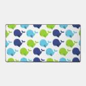 鯨の模様、かわいいクジラ、海獣 デスクマット (正面)