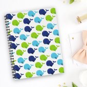 鯨の模様、かわいいクジラ、海獣 ノートブック