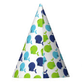 鯨の模様、かわいいクジラ、海獣 パーティーハット (裏面)