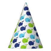 鯨の模様、かわいいクジラ、海獣 パーティーハット (左)