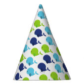 鯨の模様、かわいいクジラ、海獣 パーティーハット (右)