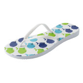 鯨の模様、かわいいクジラ、海獣 ビーチサンダル (アングル)