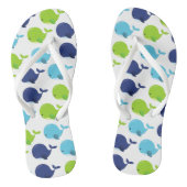 鯨の模様、かわいいクジラ、海獣 ビーチサンダル (ソール)