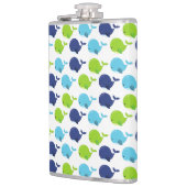 鯨の模様、かわいいクジラ、海獣 フラスク (左)