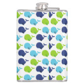 鯨の模様、かわいいクジラ、海獣 フラスク (裏面)