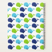 鯨の模様、かわいいクジラ、海獣 プランナー手帳 (裏面)