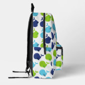 鯨の模様、かわいいクジラ、海獣 プリントバックパック (左)