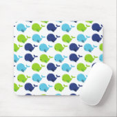 鯨の模様、かわいいクジラ、海獣 マウスパッド (マウス)