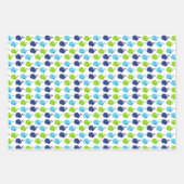 鯨の模様、かわいいクジラ、海獣 ラッピングペーパーシート (正面)