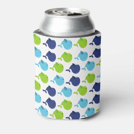 鯨の模様、かわいいクジラ、海獣 缶クーラー (缶裏面)