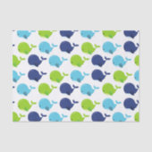 鯨の模様、かわいいクジラ、海獣 薄葉紙 (正面)