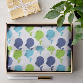 鯨の模様、かわいいクジラ、海獣 薄葉紙