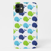 鯨の模様、かわいいクジラ、海獣 Case-Mate iPhoneケース (裏面)