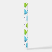 鯨の模様、かわいいクジラ、海獣 iPhoneケース (右側面)