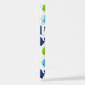 鯨の模様、かわいいクジラ、海獣 iPhoneケース (左側面)