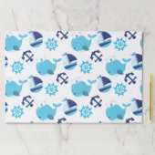 鯨の模様、かわいいクジラ、青いクジラ ペーパーパッド (インサイチュ)