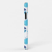 鯨の模様、かわいいクジラ、青いクジラ Case-Mate iPhoneケース (裏面/右)