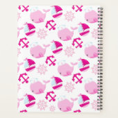 鯨の模様、ピンクの鯨、あなたの名前 プランナー手帳 (裏面)