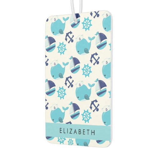 鯨の模様、青い鯨、あなたの名前 カーエアーフレッシュナー (左)