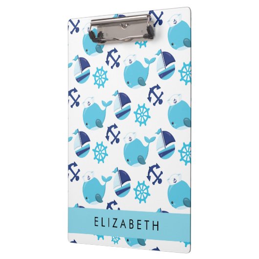 鯨の模様、青い鯨、あなたの名前 クリップボード (左)