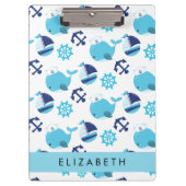 鯨の模様、青い鯨、あなたの名前 クリップボード (正面)