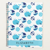 鯨の模様、青い鯨、あなたの名前 プランナー手帳 (正面)