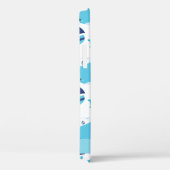 鯨の模様、青い鯨、あなたの名前 Case-Mate iPhoneケース (裏面 / 右)