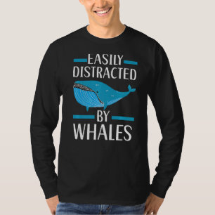 鯨の海の哺乳類の海のアニメーションによって容易に気を取られる Tシャツ