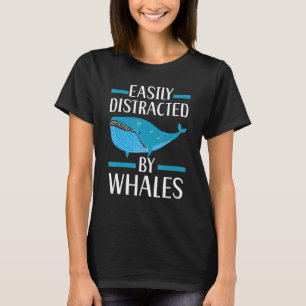 鯨の海の哺乳類の海のアニメーションによって容易に気を取られる Tシャツ