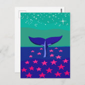 鯨の美しい写真 ポストカード (正面/裏面)