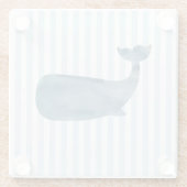 鯨の航海のストライプ模様 ガラスコースター (裏面)