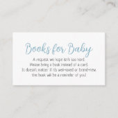 鯨の赤ちゃんシャワーのリクエスト書ベビー エンクロージャーカード (正面)