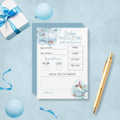 鯨の赤ちゃんシャワーベビーの予測と アドバイスカード