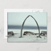 鯨の骨の肋骨の弓と床の皮の船枠 ポストカード (正面/裏面)