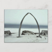 鯨の骨の肋骨の弓と床の皮の船枠 ポストカード (正面)