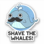 鯨をおもしろい削る シール (正面)