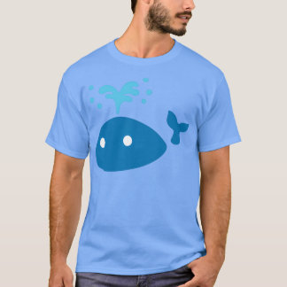 鯨を噴出する際のかわいい鯨贈り物 Tシャツ