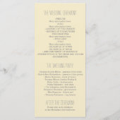 鯨カップルのロマンチック航海のな結婚式 プログラム (裏面)