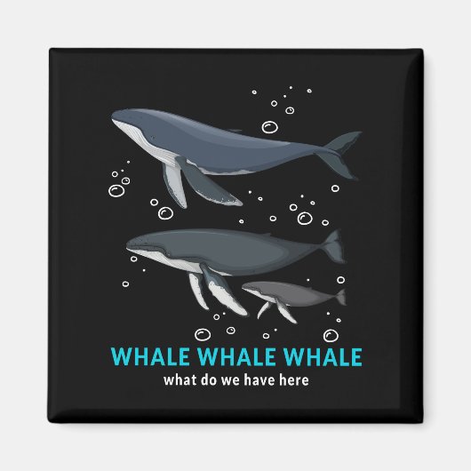 鯨クジラここで何を持っているか マグネット (正面)