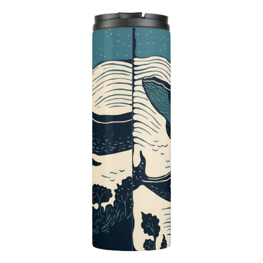 鯨シー海ノバスコシアリノカットティーコーヒー タンブラー (裏面)