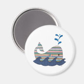 鯨ストライプの磁石 マグネット (正面/裏面)