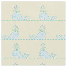 鯨プリント生地イエロー