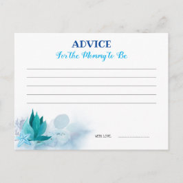 鯨ベビーシャワーアドバイスカード ポストカード